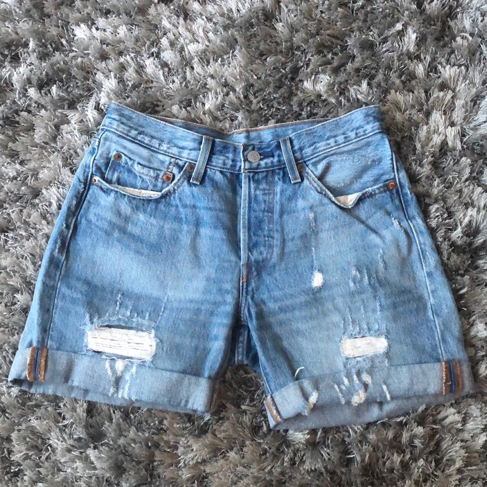 Levi’s 501 Distressed Denim Shorts